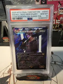 MTG Final Fantasy Squall Seed Mercenary Character Borderless Surge Foil PSA 10 - Image 1
