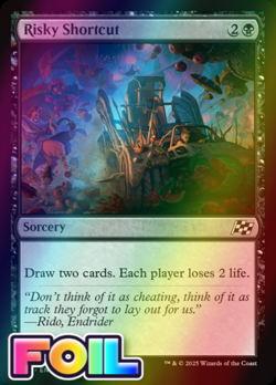 x1 Risky Shortcut DFT Aetherdrift MTG 103 FOIL COMMON M/NM 1x - Image 1