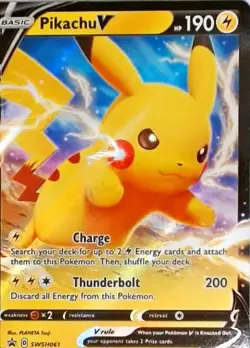 Pokemon | SWSH: Sword & Shield Promo Cards | Pikachu V - | SWSH061 | NM Holo - Image 1