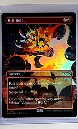 2025 MTG Magic The Gathering SLD Secret Lair Borderless Foil #2050 Rift Bolt - Image 1