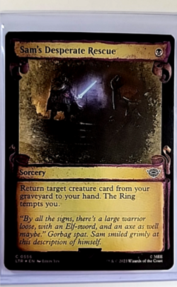 2023 MTG Magic The Gathering LOTR Showcase Scroll Foil Sam's Desperate Rescue - Image 1