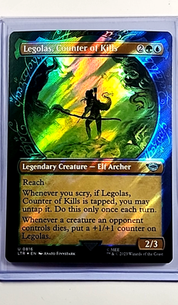 MTG Magic the Gathering Lord of the Rings Surge Foil Legolas Counter of Kills - Image 1