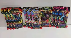 (10) Pokemon Mega Evolution Phantasmal Flames Booster Pack Art Set Lot - Image 1