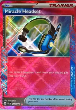 Pokemon | SV08: Surging Sparks | Miracle Headset | 183/191 | NM Holo - Image 1