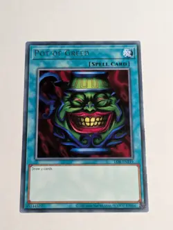 Yugioh Pot of Greed LOB-EN119 25th Anniversary Rare NM - Image 1