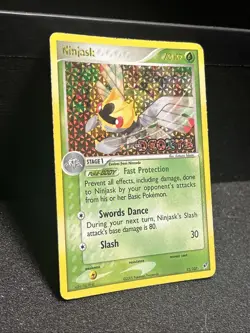 Pokemon TCG Ninjask 13/107 Reverse Holo Deoxys Stamped LP - Image 2