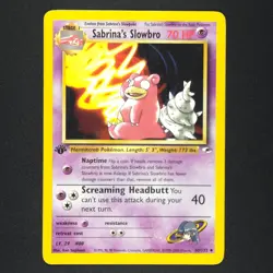 Sabrina's Slowbro 60/132 - Gym Heroes 1st Edition - Pokemon Card - Image 1