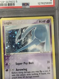 2007 Pokemon Pop Series 5 #2 Lugia Holo PSA 8 With Multiple Partial Swirls - Image 3