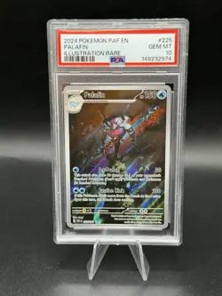 2024 Pokemon PAF EN Palafin PSA 10 GEM ILLUSTRATION RARE FULL ART 225/091 - Image 1