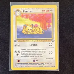 Wizards of the Coast Persian 42/64 Jungle Uncommon 1999 Pokemon Card 70 HP - Image 1