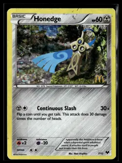 Pokemon TCG McDonald's Promos 2014 #007/012 Honedge PIXEL HOLO - Image 1