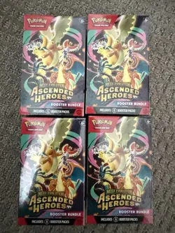 Lot Of 4- Pokemon TCG Mega Evolution Ascended Heroes Booster Bundle SHIPS FAST - Image 1