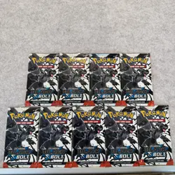 Pokemon Lot Of 9 Black Bolt Scarlet & Violet Booster Packs New & Sealed - Image 1
