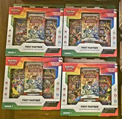 LOT OF 4 Pokemon TCG First Partner Illustration Collection Series 1 Sealed 🔥 - Image 1
