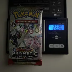 Heavy 22.30! Pokemon Prismatic Evolutions Booster Pack Sealed! Demi-God Pack!U - Image 1