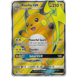 Raichu GX SM90 NM Full Art Ultra Rare Sun & Moon Black Star Pokemon Promo - Image 1