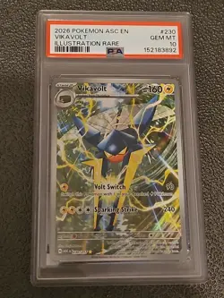 2026 Pokemon Asc En Vikavolt Illustration Rare PSA 10 Gem Mint - Image 1