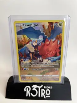 2022 Pokemon Sword & Shield Silver Tempest Full Art Holo Druddigon 9/30 - Image 1