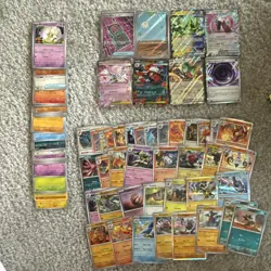 Pokemon TCG: Two Full Arts, 37 Holos, 46 Random selection of regular cards - Image 1