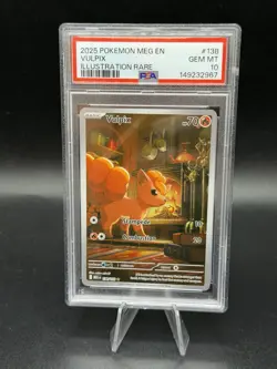 Vulpix 138 Pokemon Mega Evolution Illustration Rare PSA 10 GEM MINT Card - Image 1