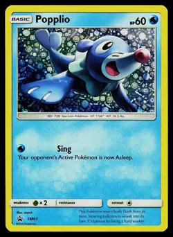 Pokemon Card Sun & Moon Promo Popplio SM03 General Mills Exclusive - Image 1