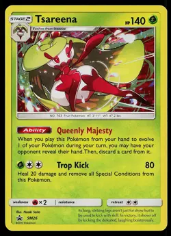Pokemon Card Sun & Moon Promo Tsareena SM26 Holo - Image 1