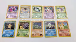 Vintage Lot Of 10 Pokemon Cards Gym Challenge Heroes MP / LP (Lot 2) - Image 1