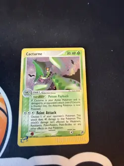 Pokemon Cacturne Sandstorm 2/100 Pokemon Card Holo - Swirl - Image 1