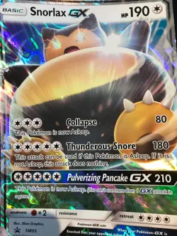 Pokemon Card Snorlax GX SM05 Black Star Promo JUMBO - Image 1