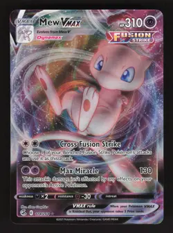 Mew Vmax 114/264 Fusion Strike Holo Full Art Pokemon Card - Image 1