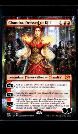 MTG Magic The Gathering VOW Crimson Vow Borderless #279 Chandra Dressed to Kill - Image 1