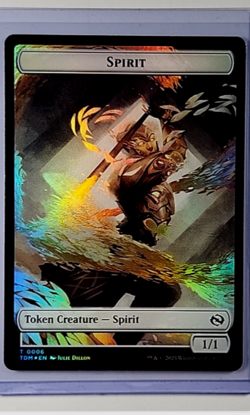 2025 MTG Magic the Gathering TDM Dragonstorm Foil Double Sided Token #6 7 Spirit - Image 1