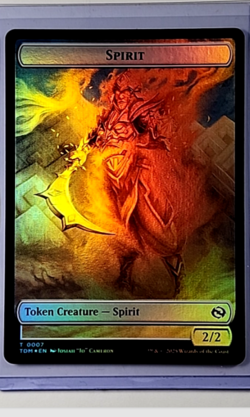 2025 MTG Magic the Gathering TDM Dragonstorm Foil Double Sided Token #6 7 Spirit - Image 2