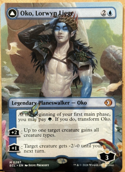 LIMITED EDITION Lorwyn Eclipsed MtG Oko Lorwyn Liege Unplayed NM BORDERLESS ART! - Image 1
