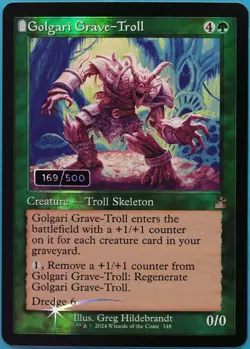 Golgari Grave-Troll (Retro Serial 169) FOIL Ravnica Remastered MINT 515954 - Image 1