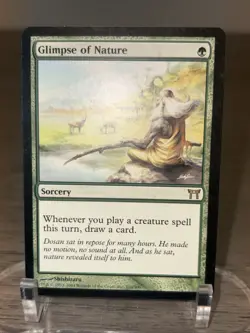Glimpse of Nature Champions of Kamigawa Regular MTG Magic The Gathering LP- - Image 2