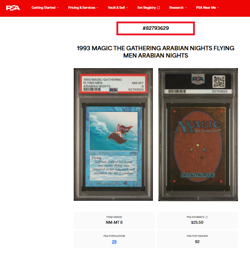 1993 MTG Magic The Gathering ARN Arabian Nights Vintage Flying Men PSA 8 - Image 3