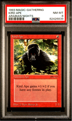 1993 MTG Magic The Gathering ARN Arabian Nights Vintage Kird Ape PSA 8 - Image 1