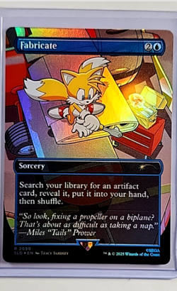 MTG Magic The Gathering SLD Secret Lair Sonic Borderless Foil #2090 Fabricate - Image 1