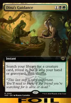 Dina's Guidance ** FOIL EXTENDED ART ** #349 - Secrets of Strixhaven - NM MTG - Image 1