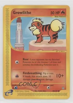 Growlithe Pokemon e-Card Series Aquapolis #80 2002 - Image 1