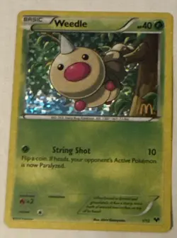 Pokemon Weedle – McDonald’s Promo 2013 #1/12 – Trading Card TCG - Image 2