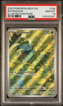 Bulbasaur #166 PSA 10 2023 Pokemon Mew En-151 Pokemon TCG - Image 1