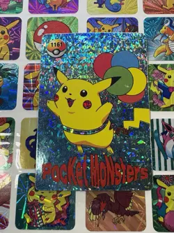 Pokemon Holo Vintage Pocket Monsters Vending Prism Sticker Nintendo collections - Image 1