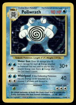 Poliwrath 13/102 Base Set Unlimited Holo Holo Rare NM EBAY LIVE FRIDAY - Image 1
