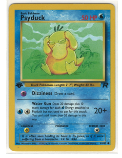 Pokemon TCG 1999-2000 Psyduck 65/82 Team Rocket 1st Edition WotC Near Mint NM - Image 1