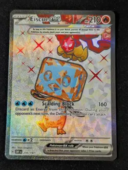 Eiscue ex 210/197 - SV03: Obsidian Flames Holo NM Pokemon TCG - Image 1