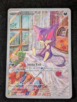 Purrloin 136/086 - Sv: White Flare Holo NM Pokemon TCG - Image 1
