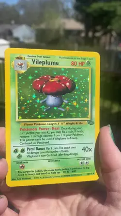 Vileplume 15/64 Jungle Holo LP Rare WOTC Pokemon TCG Vintage Single - Image 2