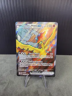 Team Rocket’s Moltres Ex 208/182 Destined Rivals Pokemon Full Art Ultra Rare NM - Image 1